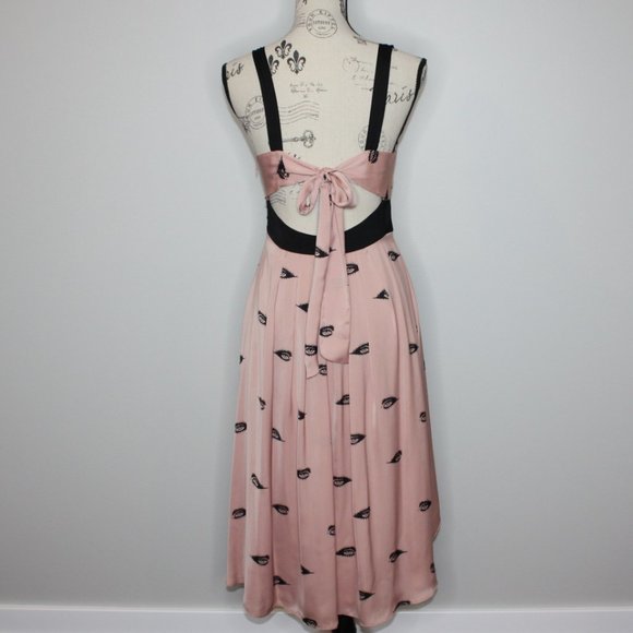 Viva Vena! by Vena Cava Pleated Eye Print Dress size 6 NWOT - Picture 7 of 8